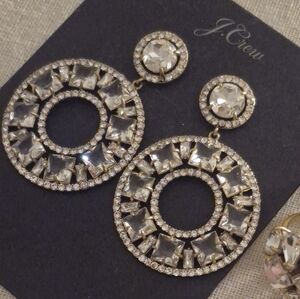 New J.Crew Crystal cocktail dangle earrings. 2.3" hypoallergenic post